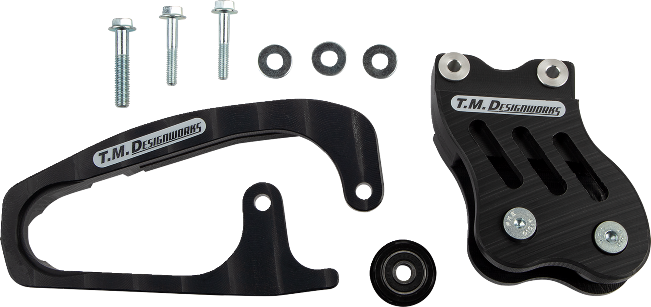 T.M. DESIGNWORKS Chain Guide and Slider Kit - Chain Guide/Slider / TRX450 / Black 1231-1618