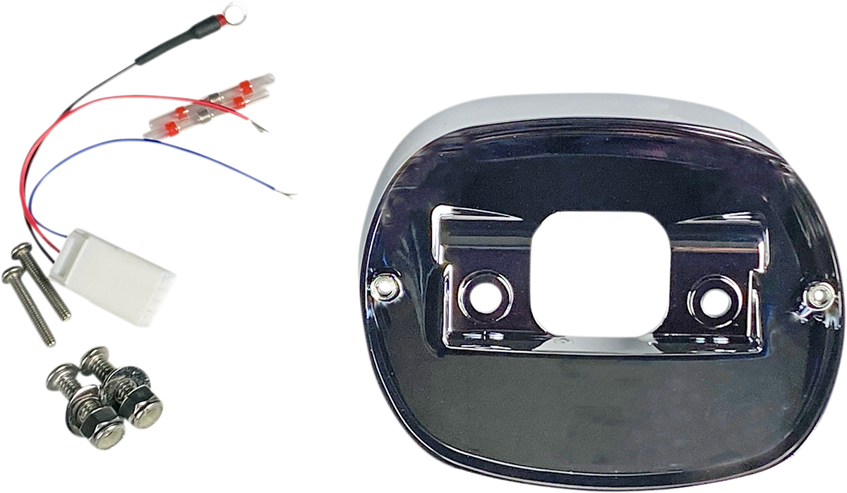 CUSTOM DYNAMICS Taillight Baseplate - Chrome 2010-1419