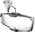 SEIZMIK Halo R Rear View Mirror with Cast Aluminum Bezel/LED Cabin Light - Maverick X3 - Mirror / Halo R / Rear View w/LED Cabin Light / Rectangle / Silver w/Silver Bezel / Can Am