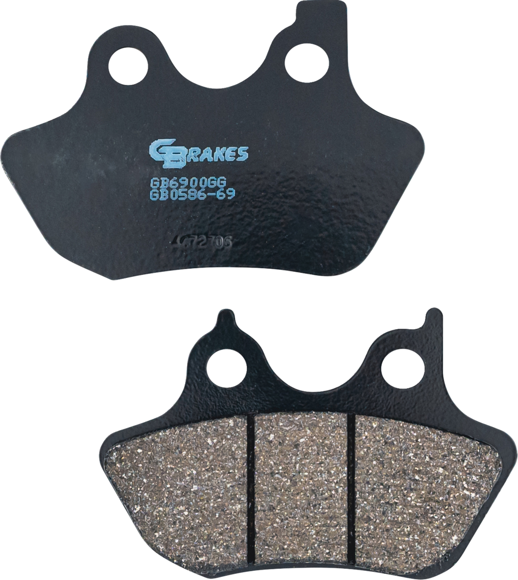 GBRAKES Semi Metallic Brake Pads - Brake Pads / Semi-Metallic/Ceramic / Rear 1721-3738