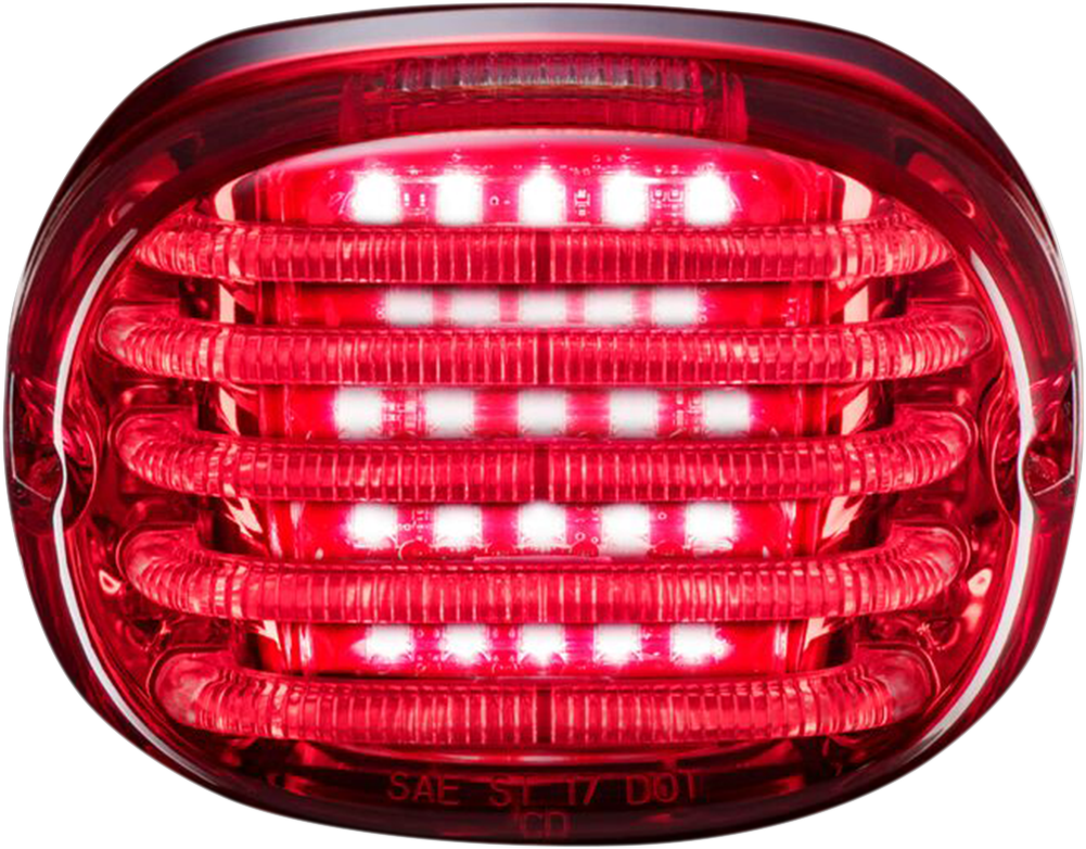 CUSTOM DYNAMICS Taillight - with License Plate Illumination Window / Red 2010-1366