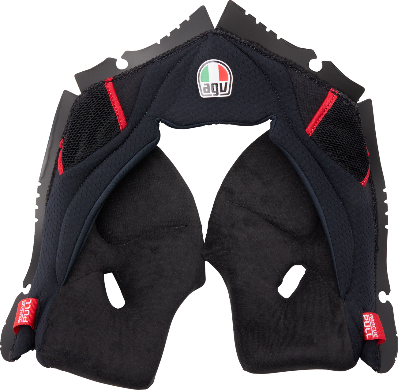 AGV Pista GP RR Helmet Cheek Pads - Pista GP RR Cheek Pads / Black/Red / 2XL 0134-2972