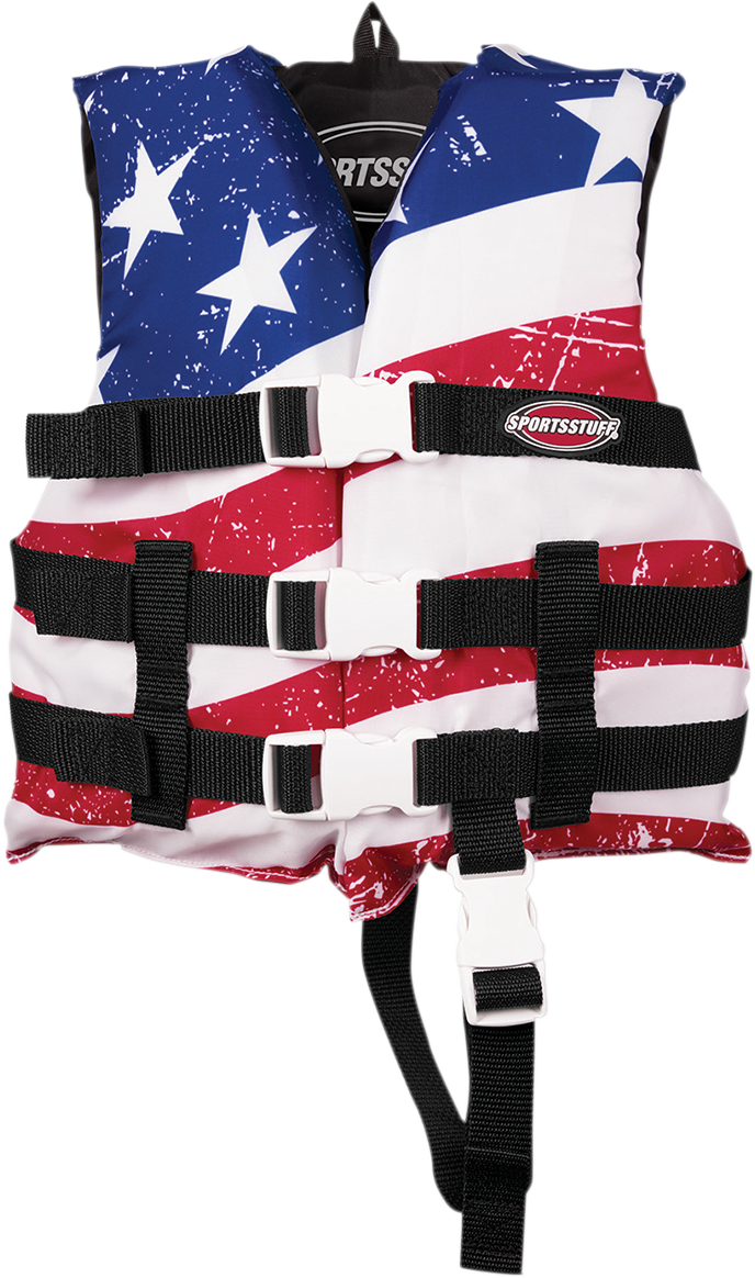 AIRHEAD SPORTS GROUP Child Stars & Stripes PFD Vest - Red/White/Blue 3242-0063
