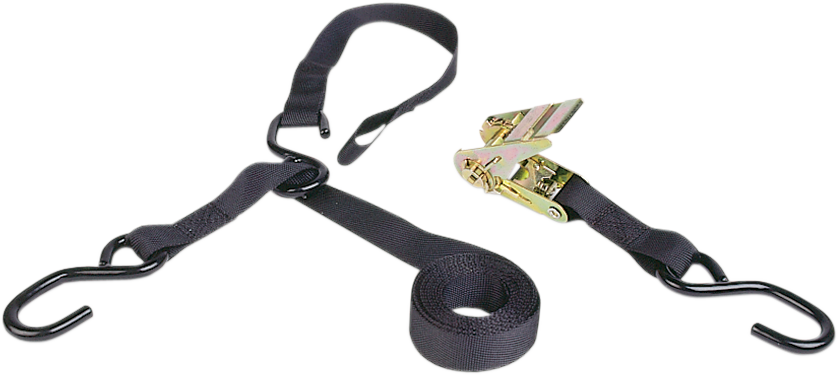 AIRHEAD SPORTS GROUP Triple Hook Ratchet Tie-Down - 4" x 8' / Black TDR-38