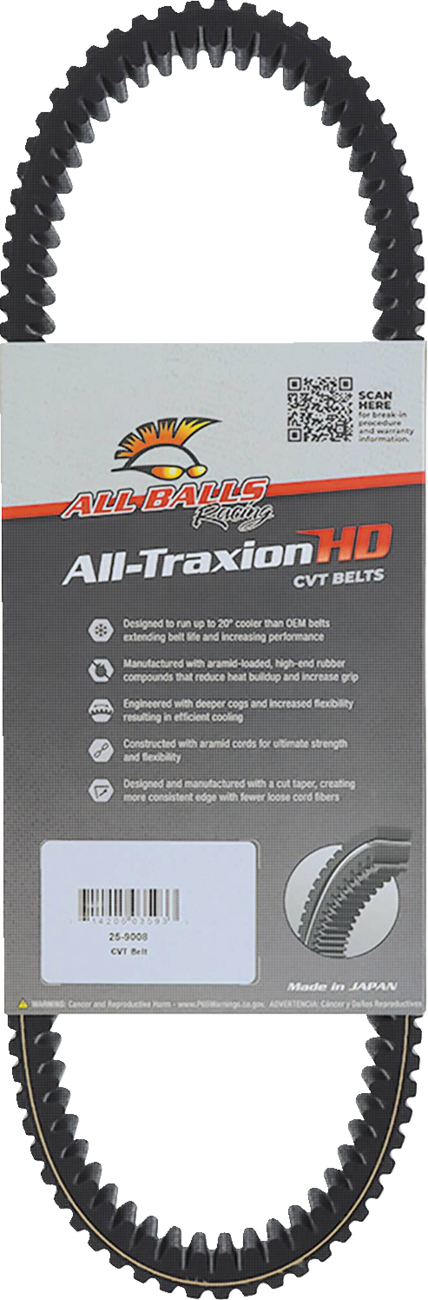 ALL BALLS Belt - All Traxion / CVT / Heavy-Duty / Polaris 1142-1072