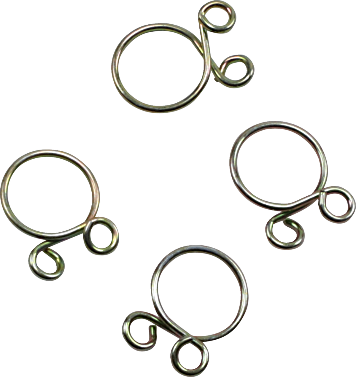ALL BALLS Refill Clamp Kit - Fuel Line/Wire / Flat Ear / Gold / 10.8 mm / 4 Pack 2401-1286