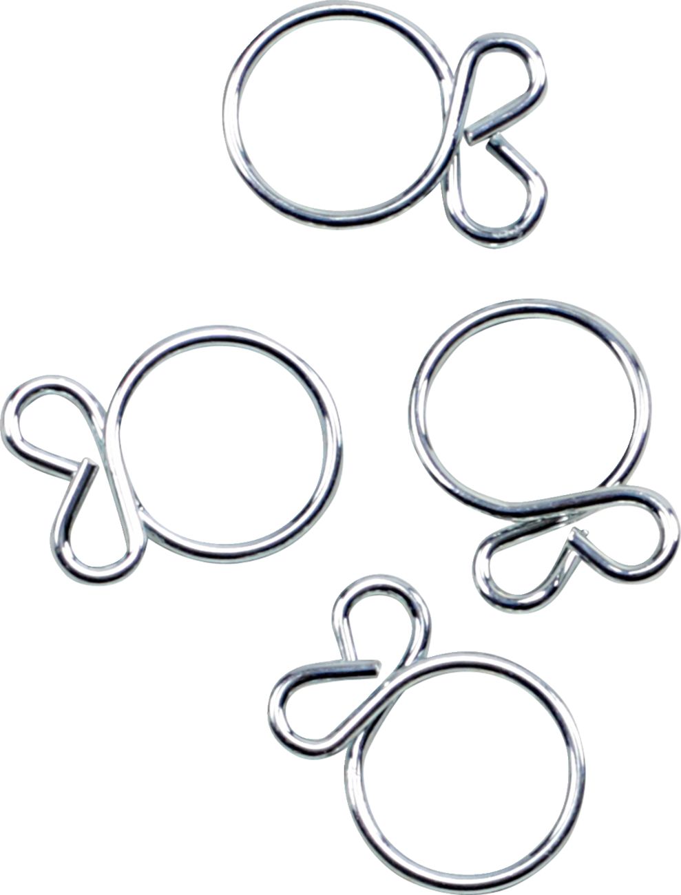 ALL BALLS Refill Clamp Kit - Fuel Line/Wire / Flat Ear / Silver / 11.5 mm / 4 Pack 2401-1280