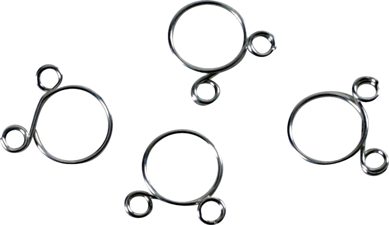 ALL BALLS Refill Clamp Kit - Fuel Line/Wire / Flat Ear / Silver / 8.3 mm / 4 Pack 2401-1288