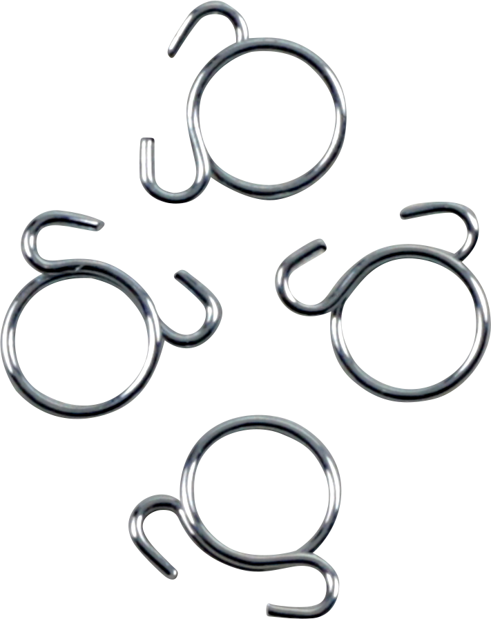 ALL BALLS Refill Clamp Kit - Fuel Line/Wire / Flat Ear / Silver / 9.9 mm / 4 Pack 2401-1302