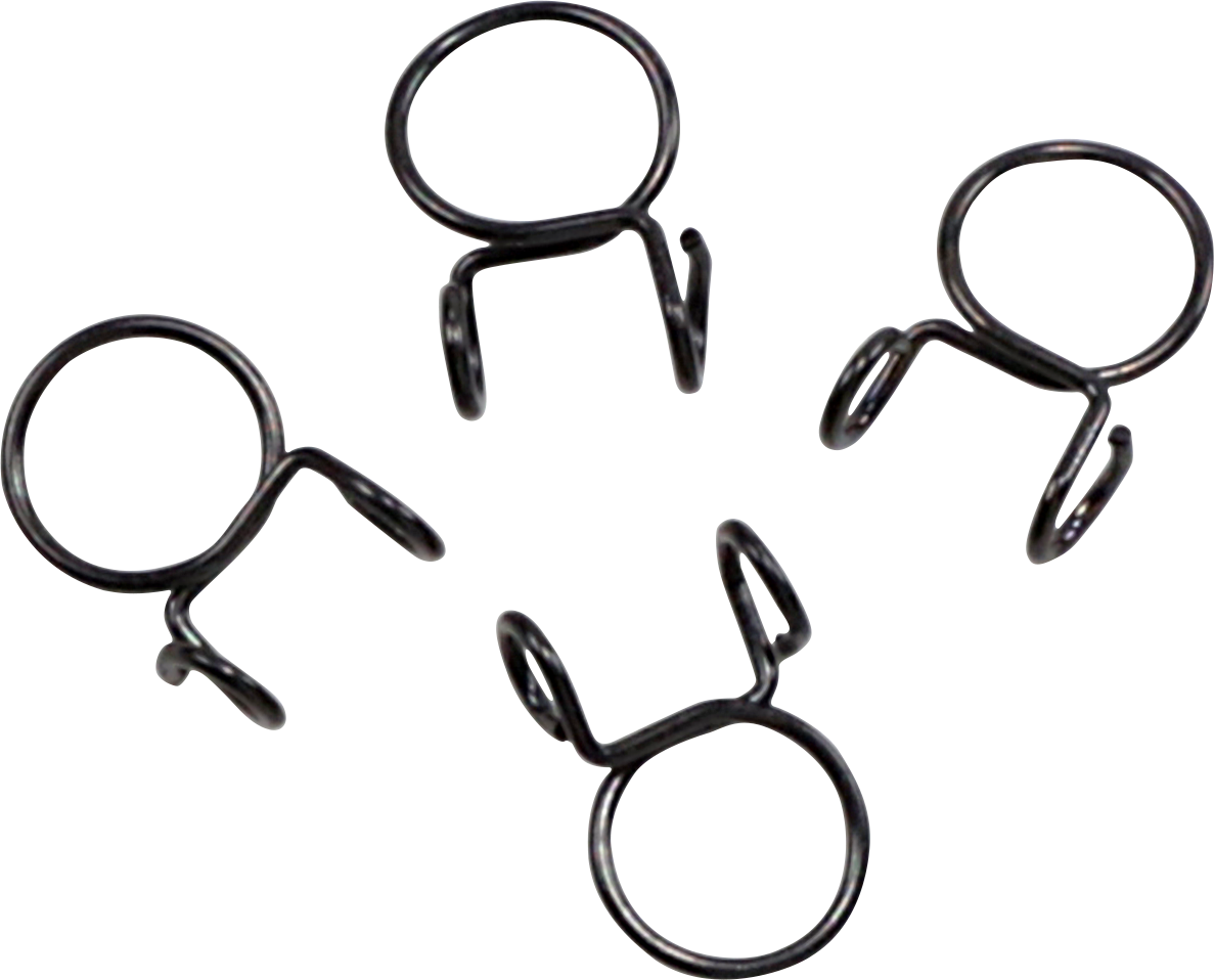 ALL BALLS Refill Clamp Kit - Fuel Line/Wire / Parallel Ear / Black / 10 mm / 4 Pack 2401-1300