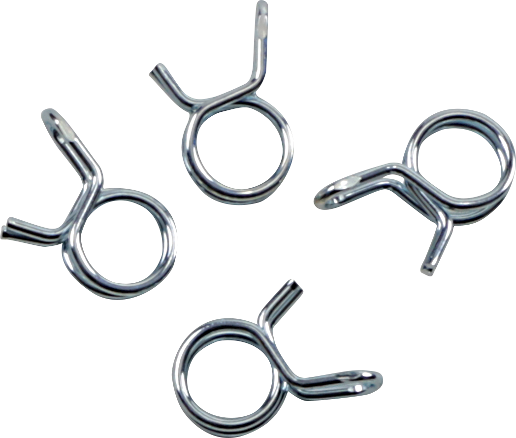 ALL BALLS Refill Clamp Kit - Fuel Line/Wire / Parallel Ear / Silver / 10.1 mm / 4 Pack 2401-1305