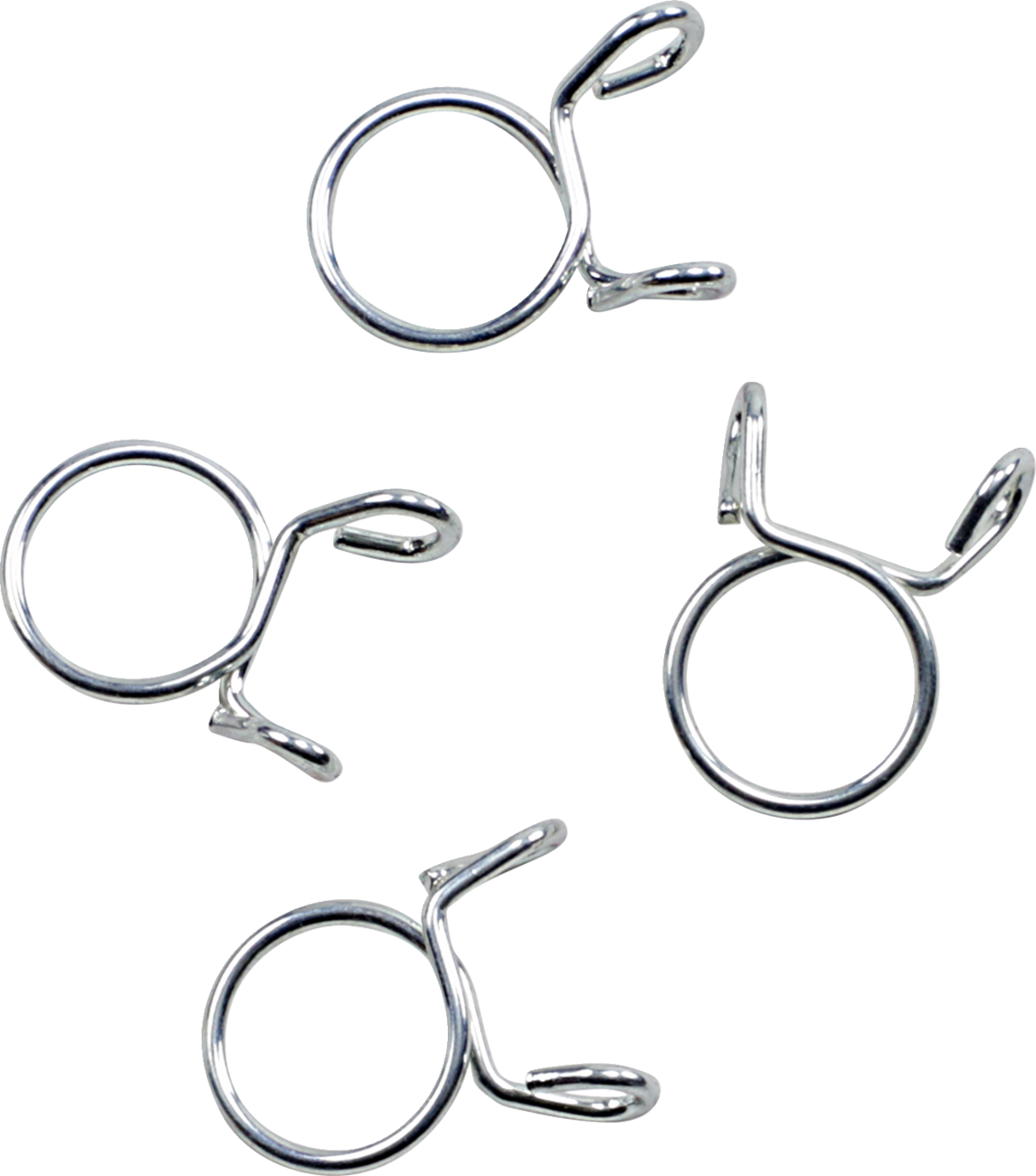 ALL BALLS Refill Clamp Kit - Fuel Line/Wire / Parallel Ear / Silver / 14.3 mm / 4 Pack 2401-1282