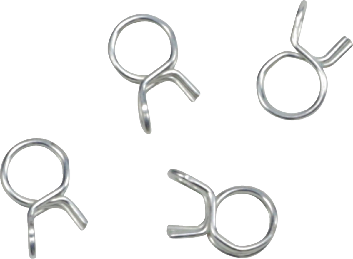 ALL BALLS Refill Clamp Kit - Fuel Line/Wire / Parallel Ear / Silver / 7.1 mm / 4 Pack 2401-1303