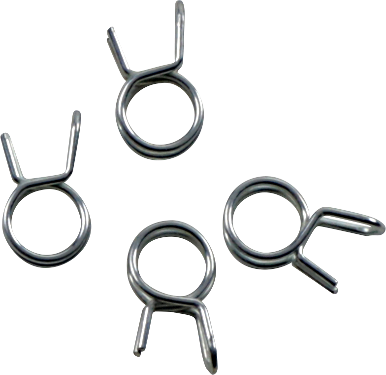 ALL BALLS Refill Clamp Kit - Fuel Line/Wire / Parallel Ear / Silver / 9.2 mm / 4 Pack 2401-1304