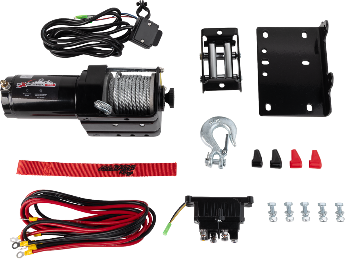 ALL BALLS Winch - 3500 LB / Wire / 2 Bolt 4505-0825