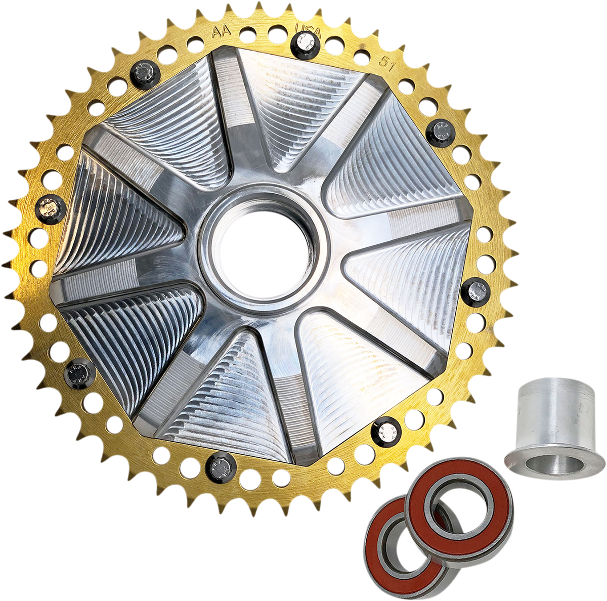 ALLOY ART Cush Drive Sprocket - Gold / 51 Tooth 1210-2506