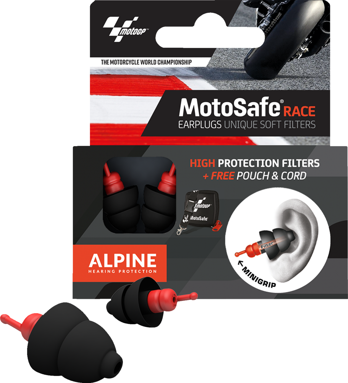ALPINE HEARING PROTECTION MotoGP Motosafe Earplugs - Race 2708-0004