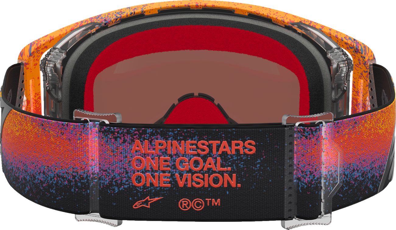 ALPINESTARS GOGGLES Supertech Limited Edition Black Hole Goggle - Supertech Goggle / Black Hole / Limited / Fire Red/Black / Silver Mirror Lens 2601-4163