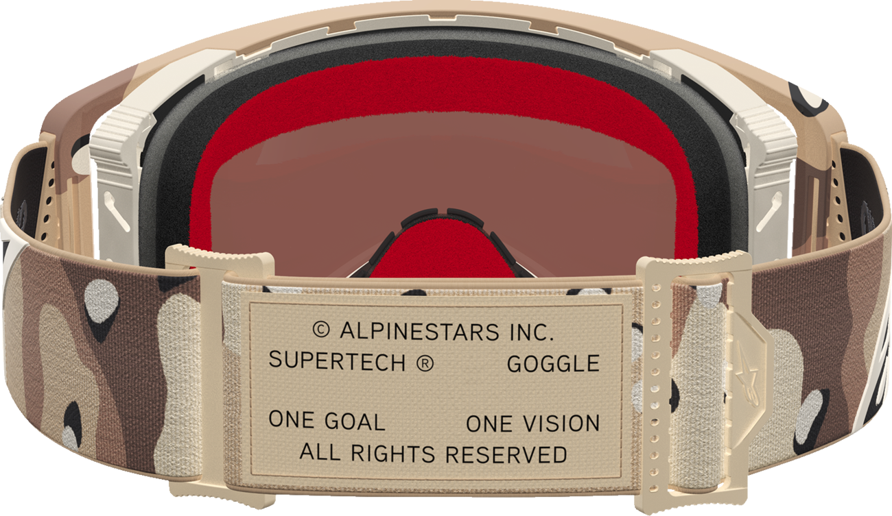 ALPINESTARS GOGGLES Supertech Lone Goggle - Supertech Goggle / Lone / Camo Desert / Gold Mirror Lens 2601-4120