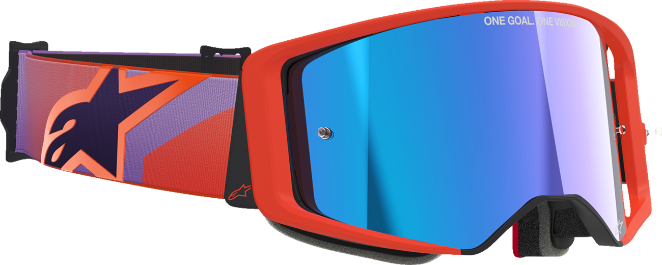 ALPINESTARS GOGGLES Supertech Vision Corp Goggle - Supertech Vision Goggle / Corp / Hot Coral Purple / Blue Mirror Lens 2601-3940