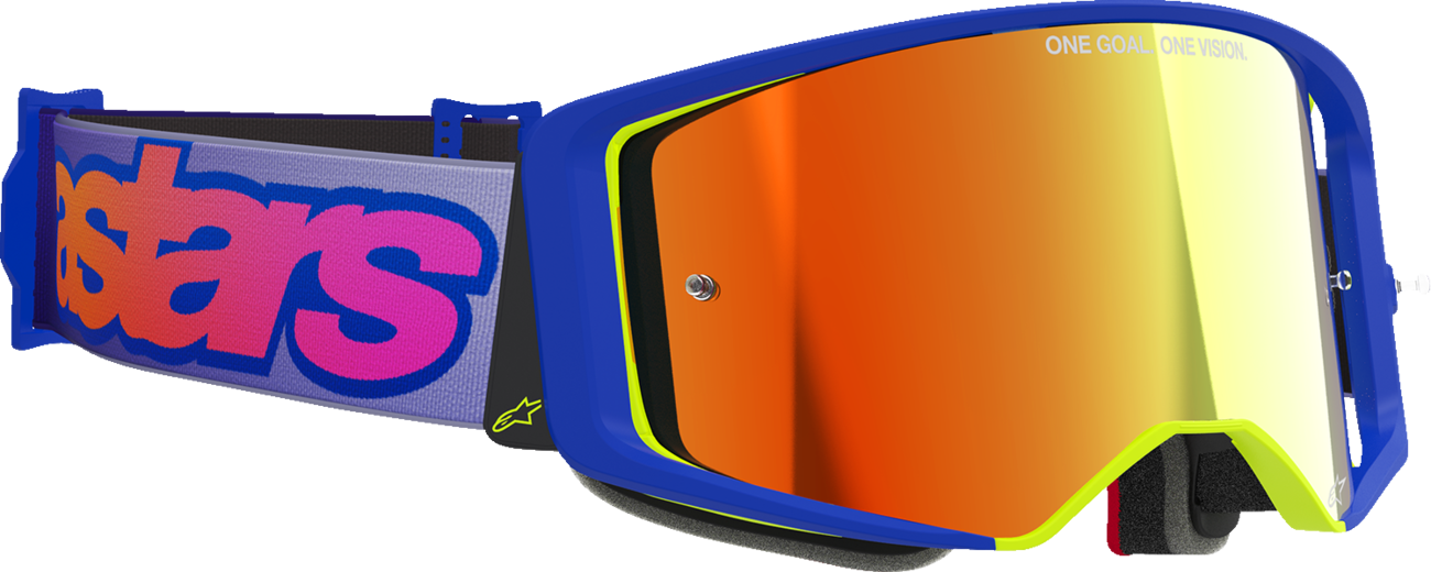 ALPINESTARS GOGGLES Supertech Vista Goggle - Supertech Goggle / Vista / Blue/Yellow/Purple / Red Mirror Lens 2601-3938