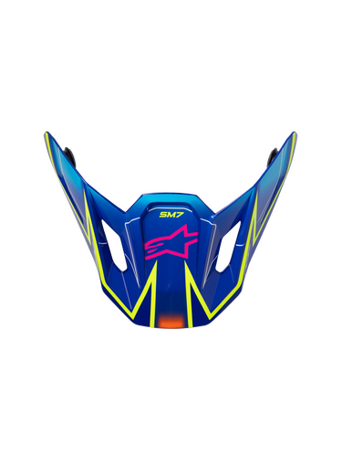 ALPINESTARS SM7 CAST VISOR ECE06 BLUE/PNK/YLW FLUO GLOSSY - 8981426-7254-TU