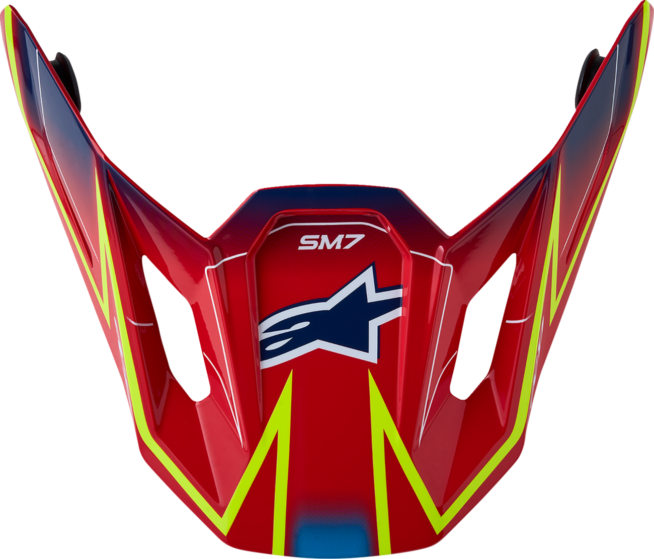 ALPINESTARS SM7 Helmet Visor — Cast - SM7 Visor / Cast / Red/Yellow Fluo/Blue 0130-1519