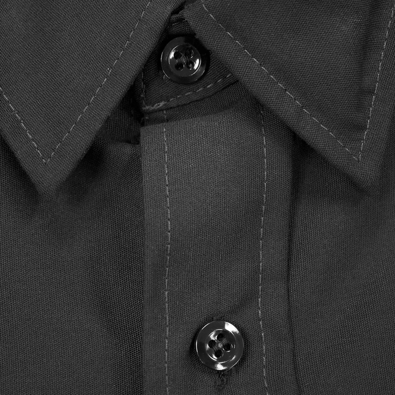 AMERICAN BIKER Biker Sam Contrast Stitch Shop Shirt - Black/Gray / XL 3040-3431
