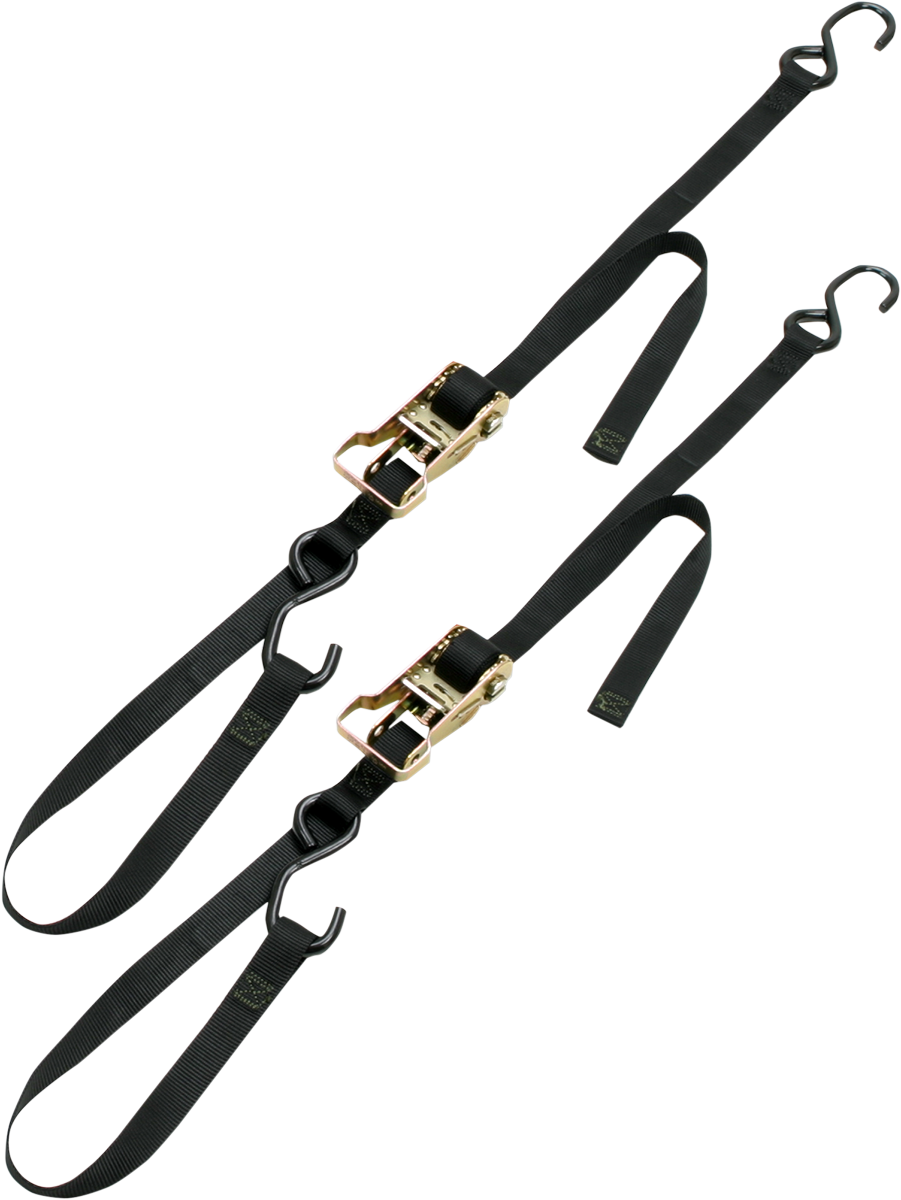ANCRA Integra Rat Pak Tie-Downs Straps - Ratchet / 1" x 6' / Black 3920-0006