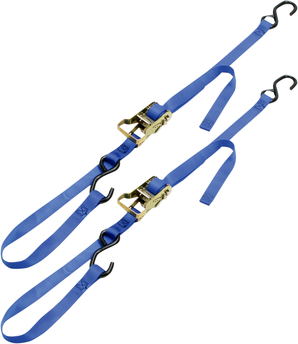 ANCRA Integra Rat Pak Tie-Downs Straps - Ratchet / 1" x 6' / Blue 3920-0007