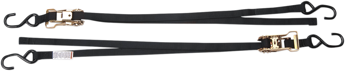 ANCRA Rat Pak Tie-Down Straps - 1" x 6' / Black 3920-0009