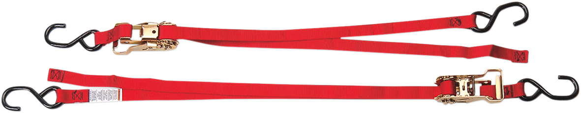 ANCRA Rat Pak Tie-Down Straps - 1" x 6' / Red 3920-0008