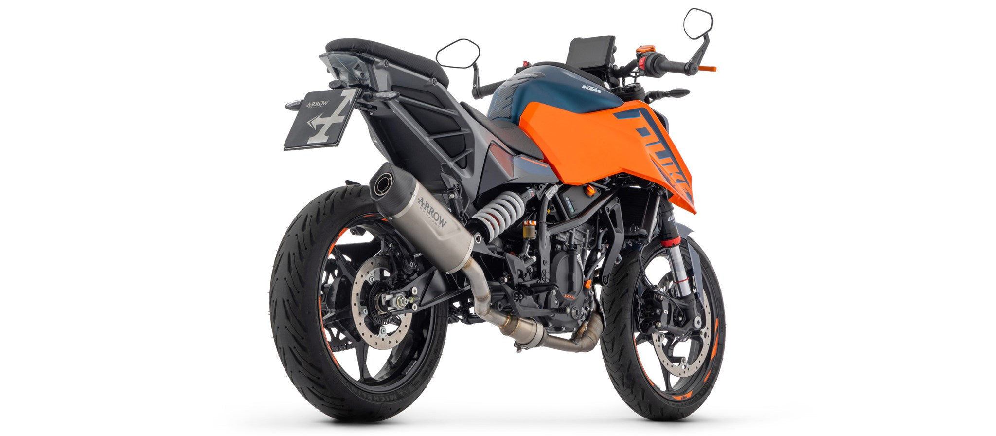 71972PK Arrow Exhaust slip on INDY EVO TITANIUM-CARBON END CAP for KTM DUKE 390 2024 - 2025