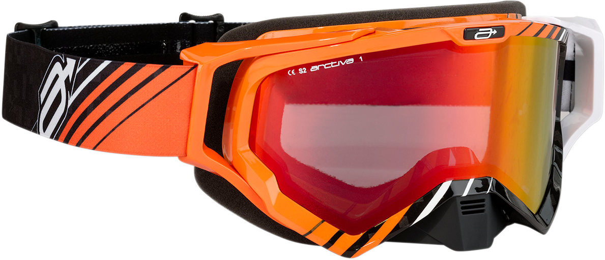ARCTIVA Vibe Goggle - Black/Orange/White / Red Lens 2601-2350