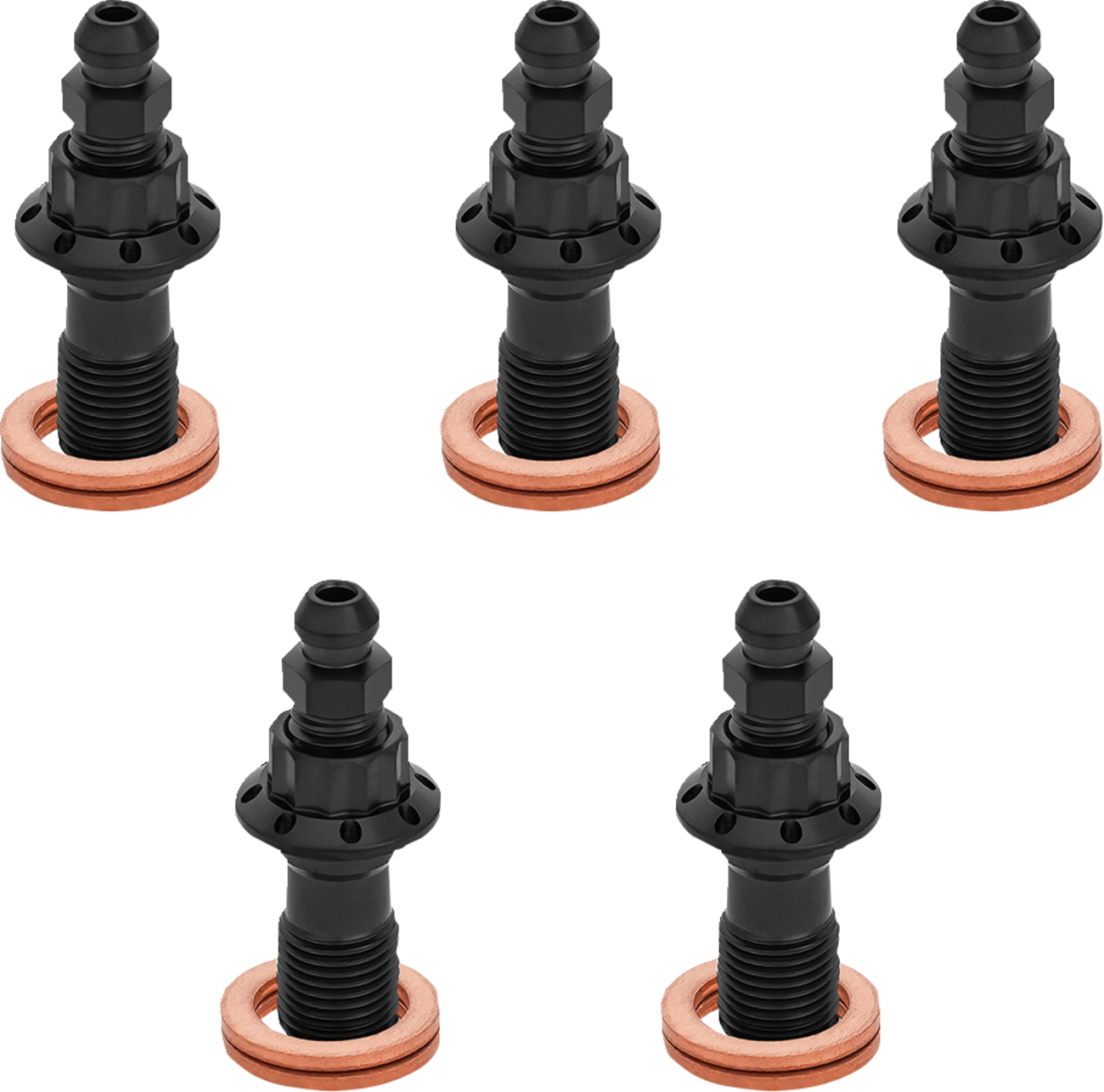 ARLEN NESS Banjo Bolt 5-Pack - 10mm / Black 1742-0801