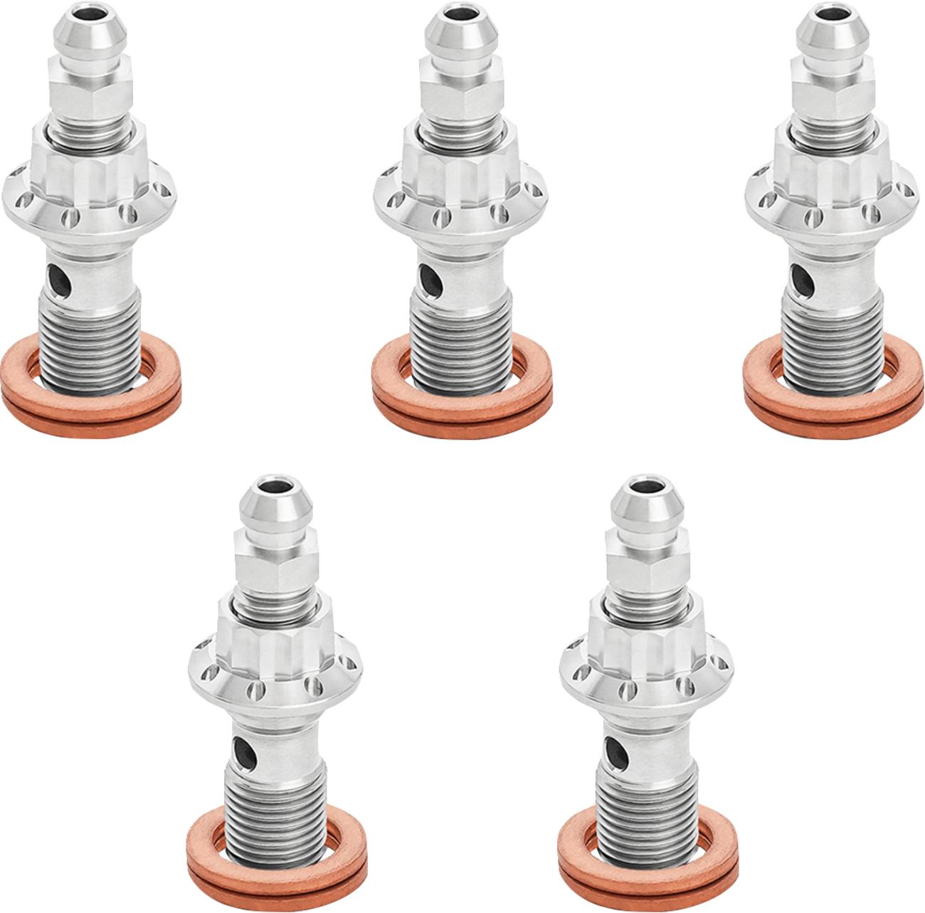 ARLEN NESS Banjo Bolt 5-Pack - 10mm / Polished 1742-0800