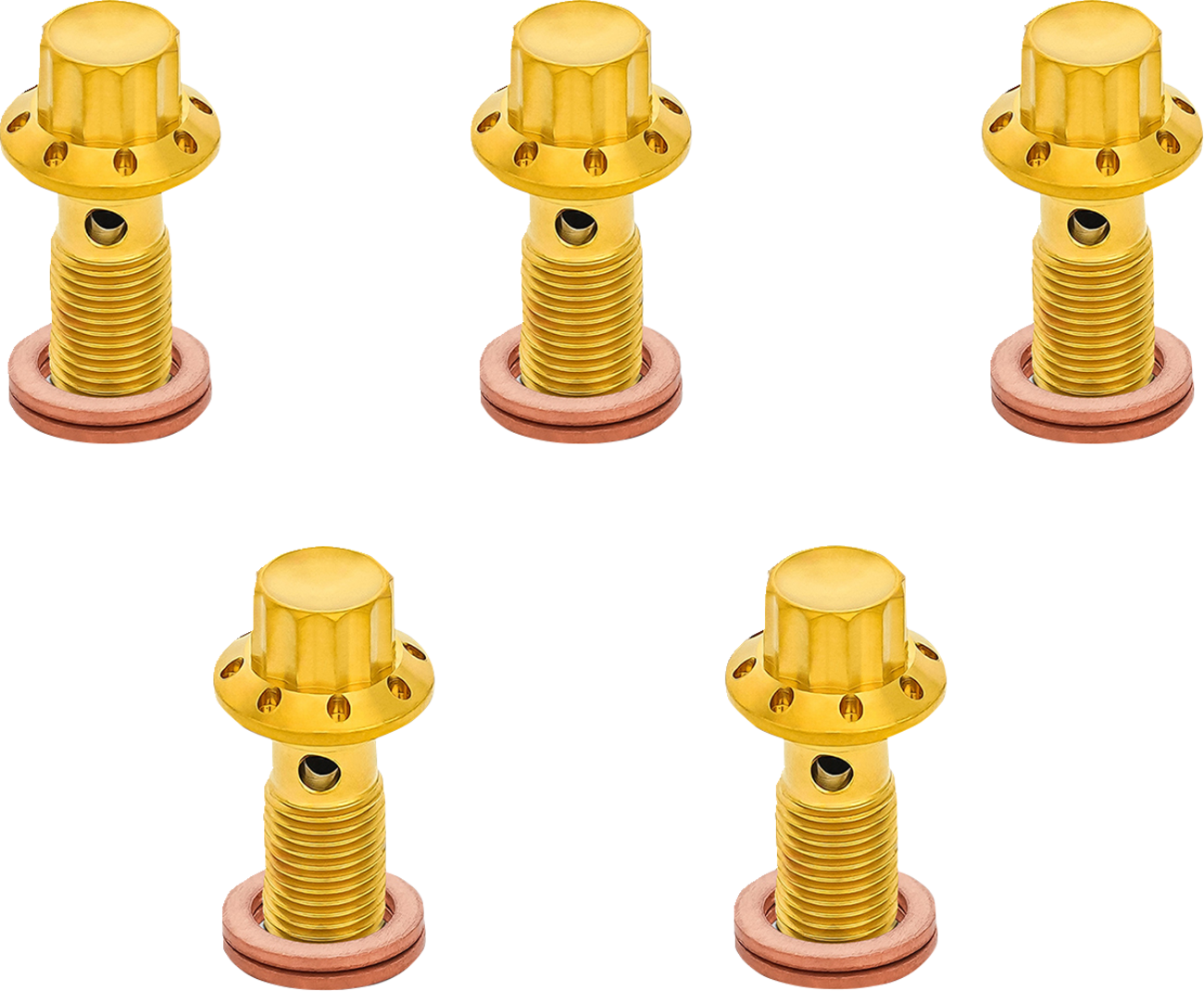 ARLEN NESS Banjo Bolt 5-Pack - M10x1.25 / Gold 1742-0796