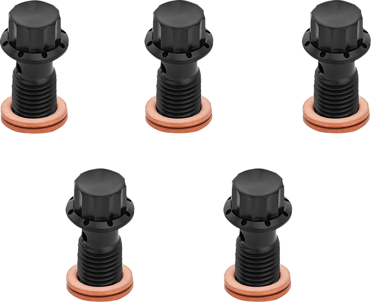 ARLEN NESS Banjo Bolt 5-Pack - M12x1.25 / Black 1742-0798