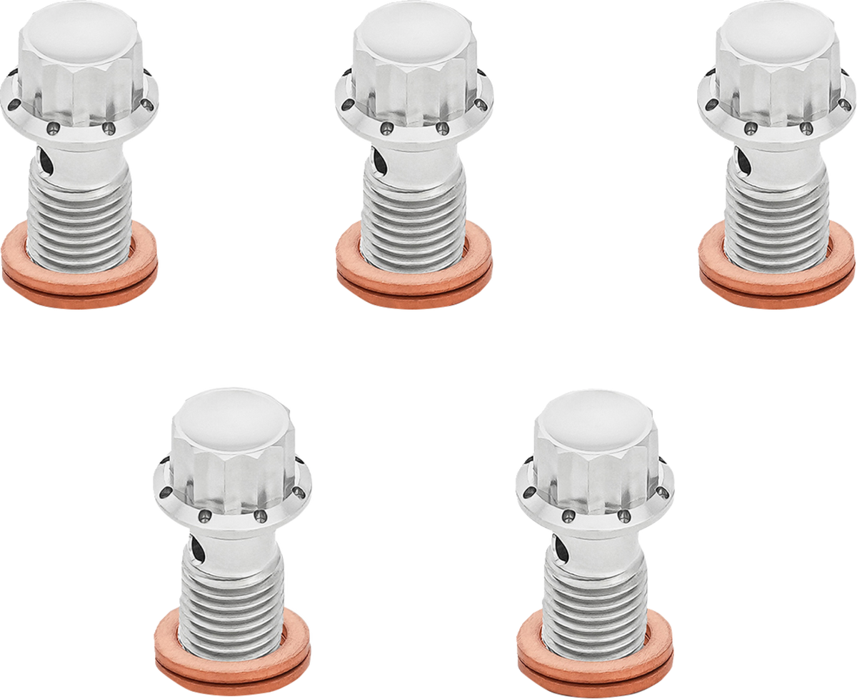 ARLEN NESS Banjo Bolt 5-Pack - M12x1.25 / Polished 1742-0797