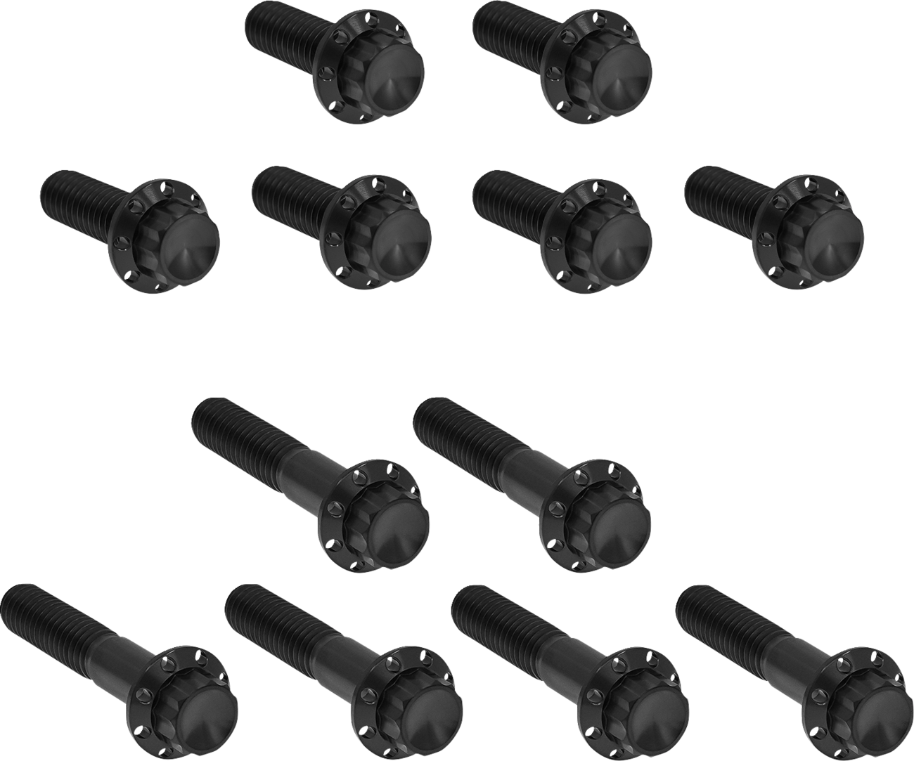ARLEN NESS Bolt Kit - Rocker Box / 12-Point / Titanium / Black 2401-1771