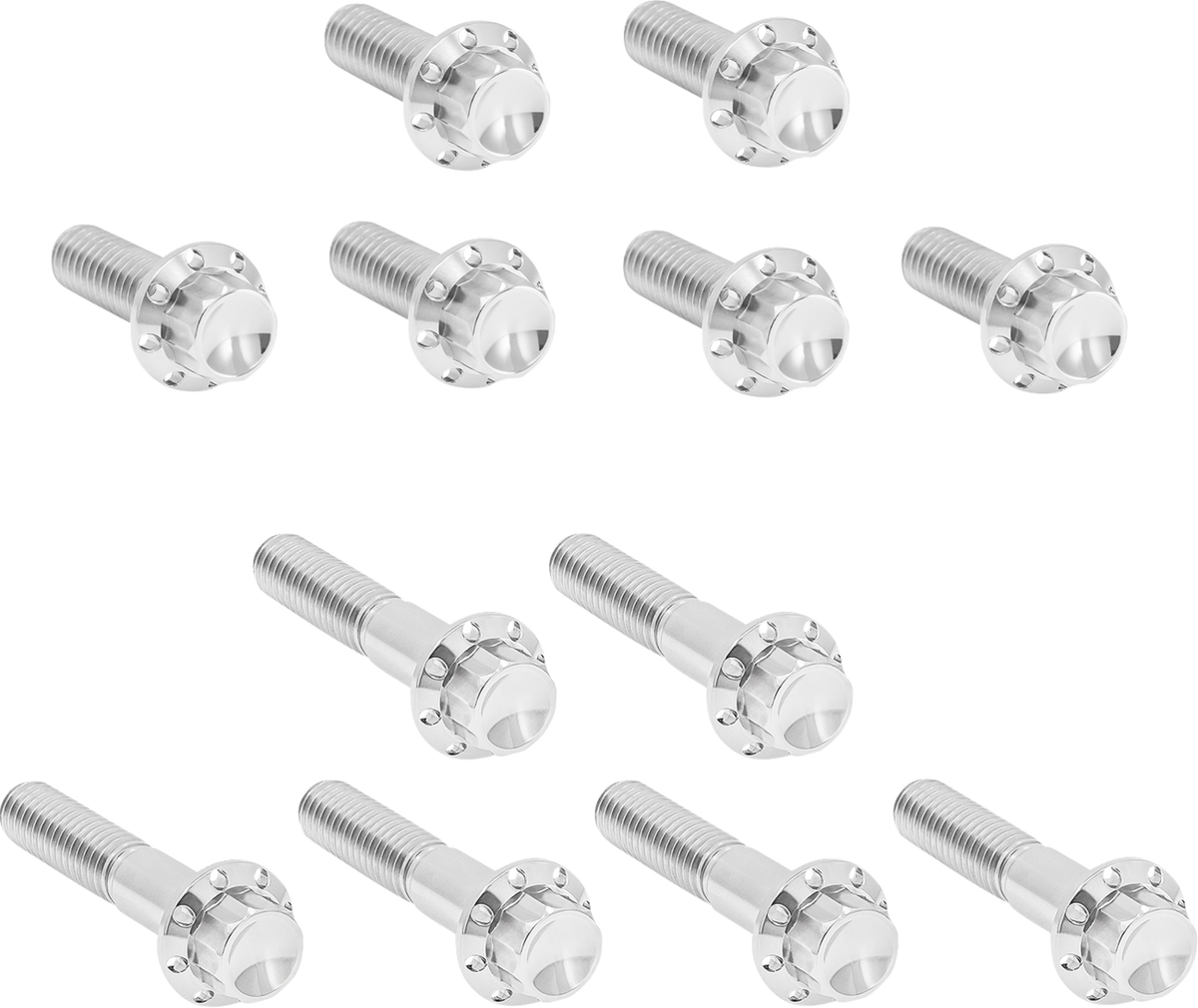 ARLEN NESS Bolt Kit - Rocker Box / 12-Point / Titanium / Polished 2401-1770