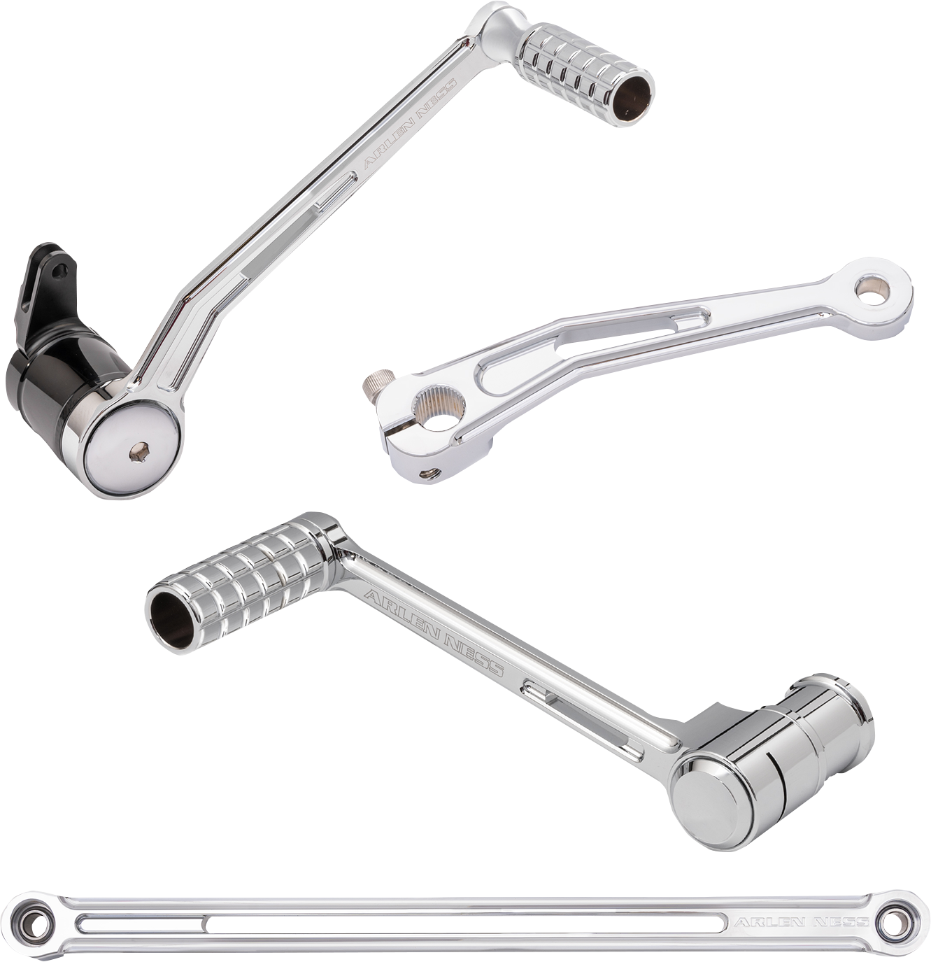 ARLEN NESS SpeedLiner Foot Control Kit w/ Toe Shifter - Solo / Chrome 1623-0558