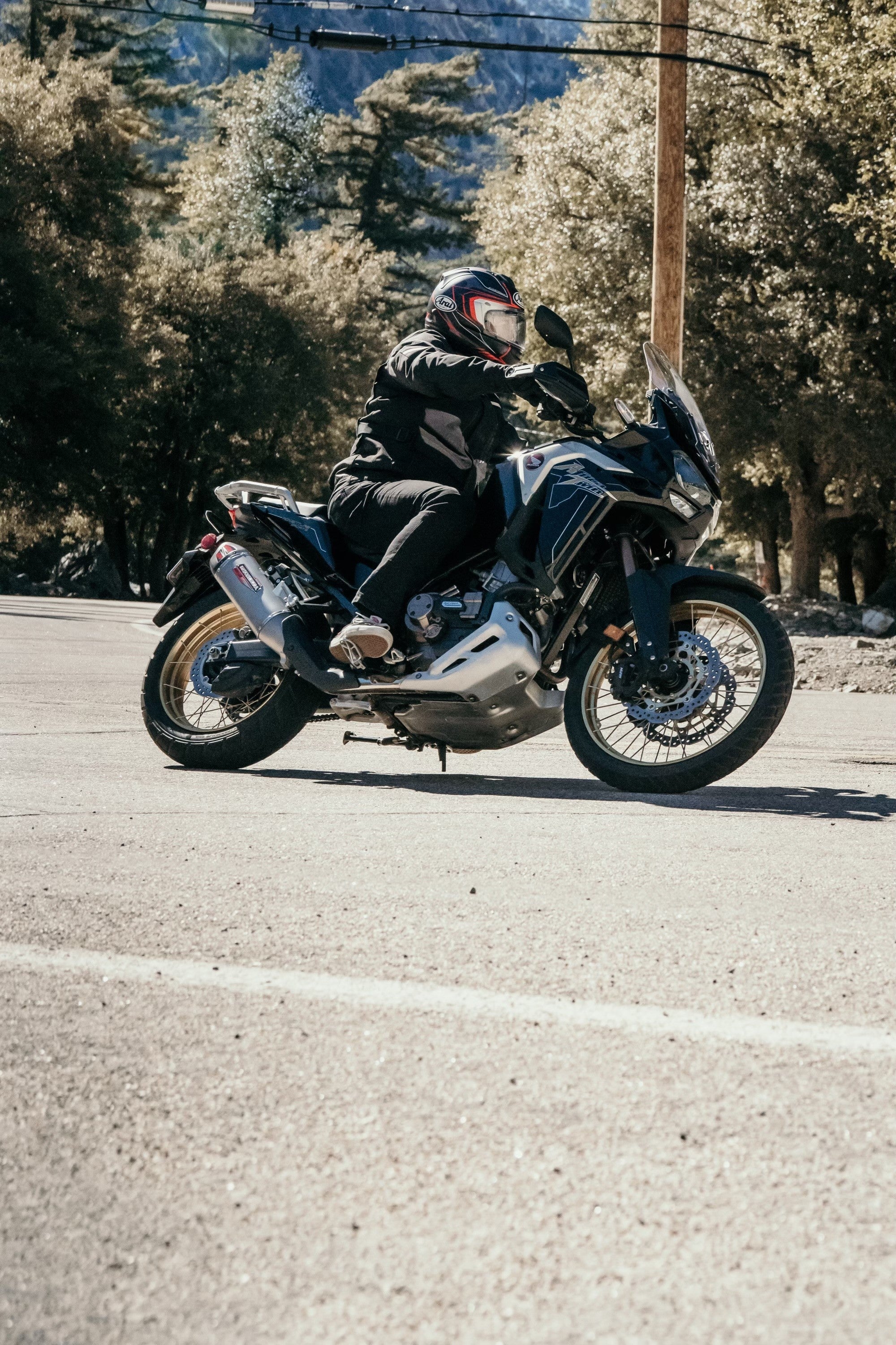 Yoshimura Africa Twin 20-26 RS-12 Stainless Slip-On Exhaust, w/ Stainless Muffler