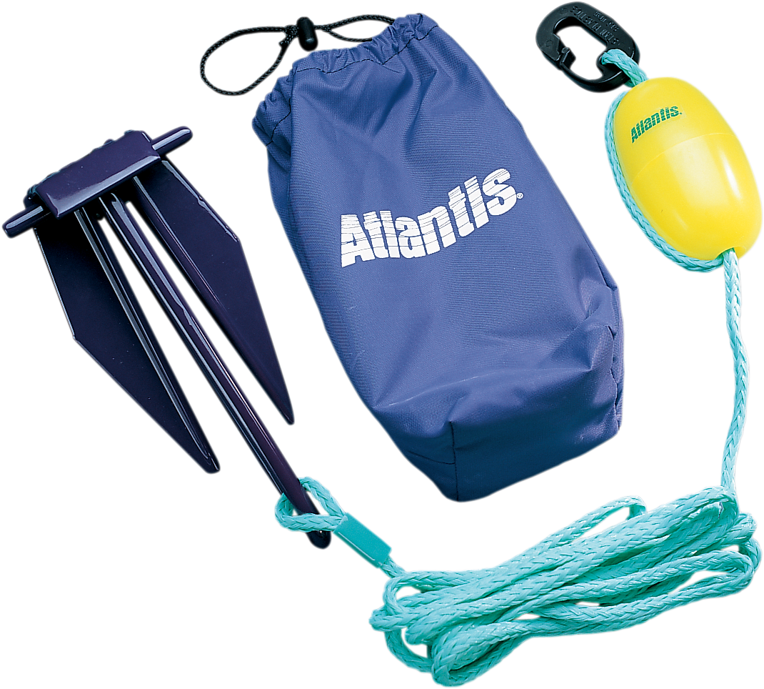 ATLANTIS Anchor with Bag/Rope/Float - PWC / Blue/Yellow / 2-1/2 lb A-2382