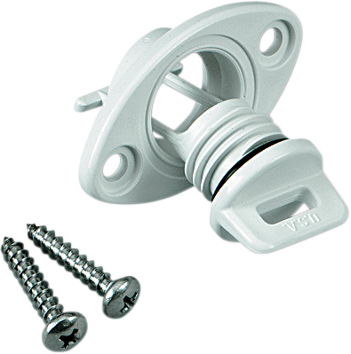 ATLANTIS Drain Plug - Bilge / Floating / White / '95-'02 Sea Doo/Polaris A-2266