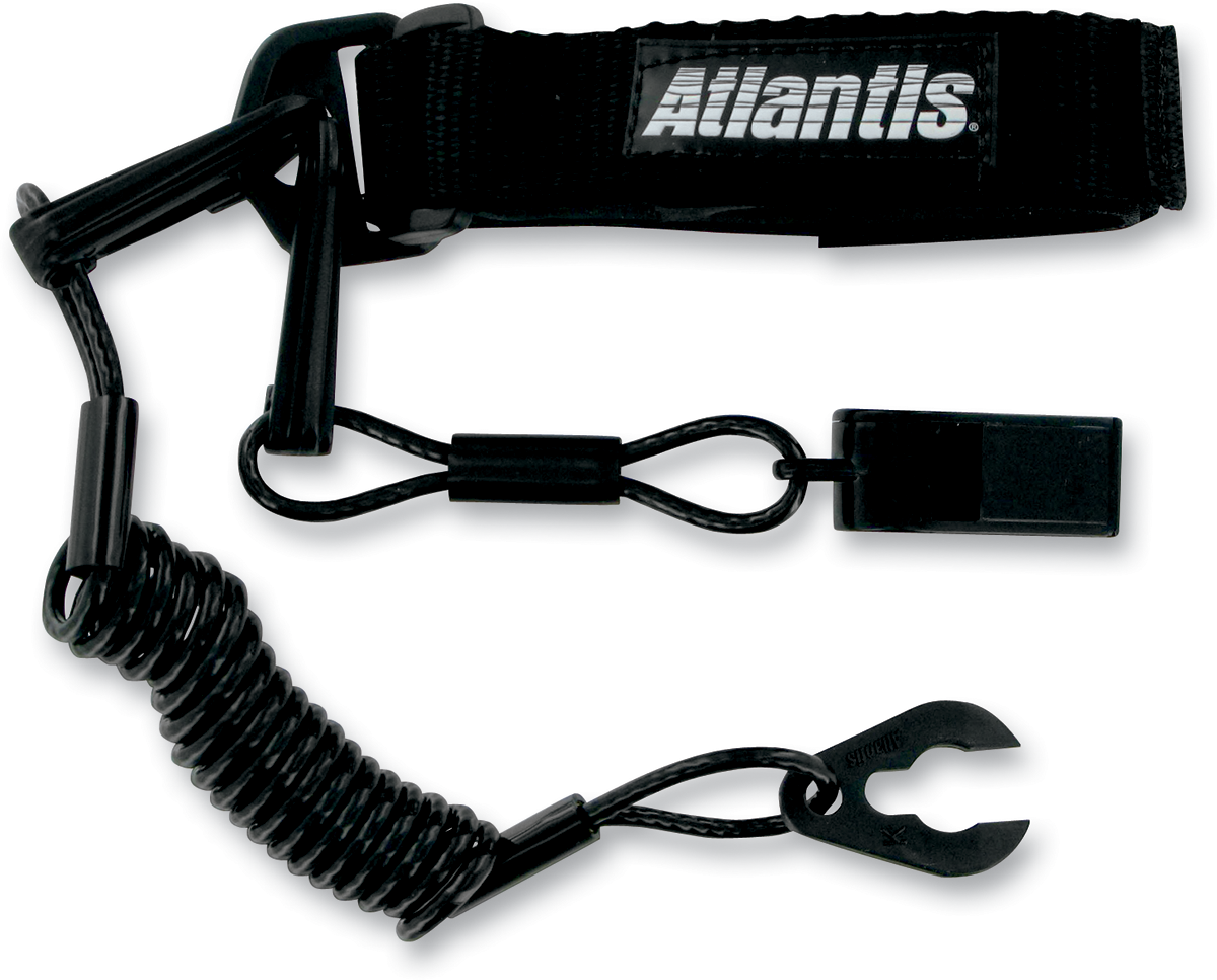 ATLANTIS Lanyard with Whistle - Kawasaki/Polaris/Wet Jet / Black A2109-PFW