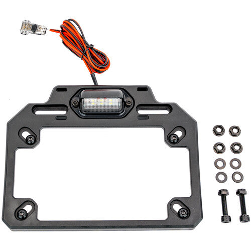 ATV TEK Adjustable License Plate Bracket w/ LED Light - ESPLATE