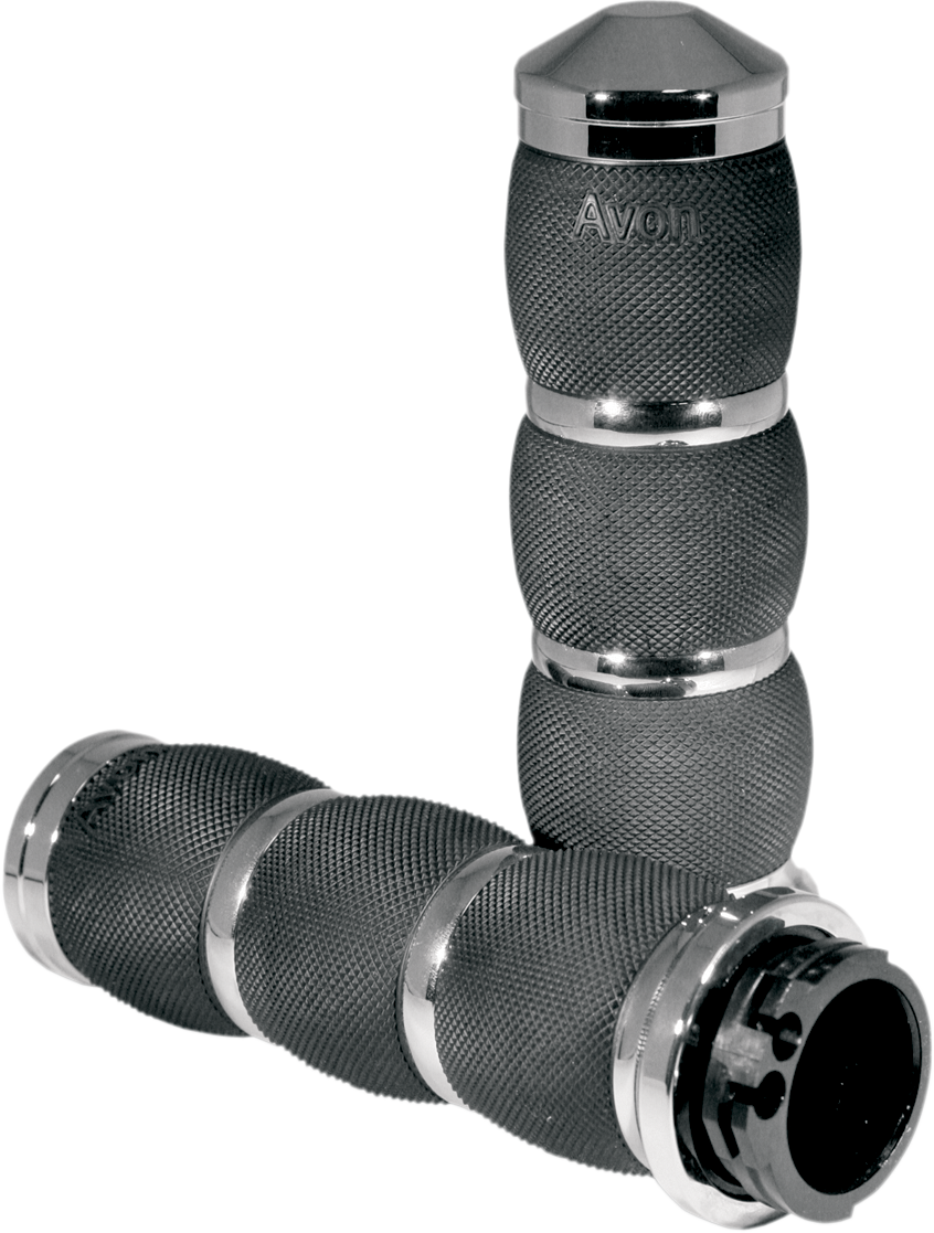 AVON GRIPS 3-Ring Air Cushioned Grips - Chrome 0630-1211