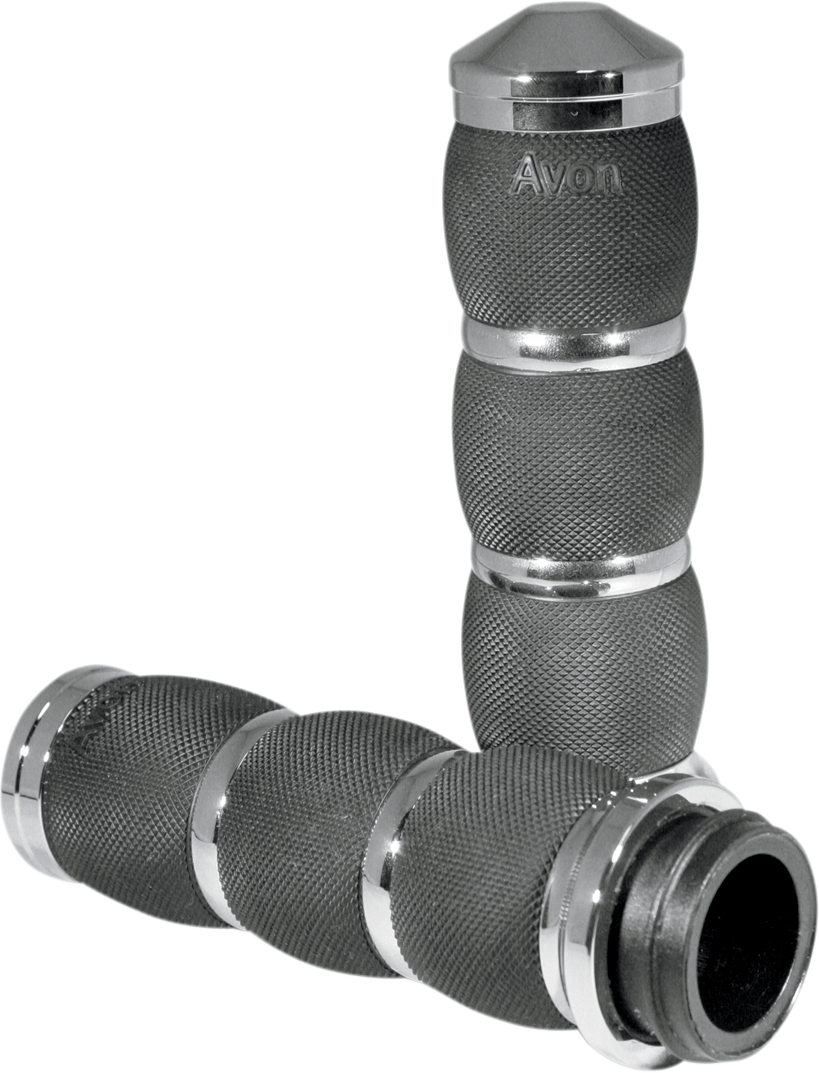 AVON GRIPS 3-Ring Air Cushioned Grips - TBW / Chrome 0630-0540