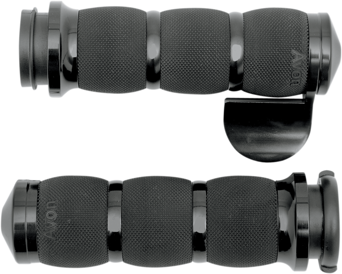 AVON GRIPS 3-Ring Air Cushioned Grips - TBW / Throttle Boss / Anodized 0630-0843